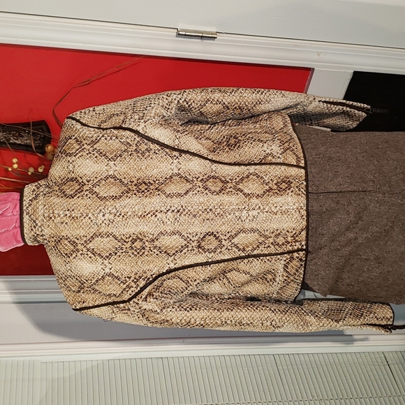 FF 💘MAX STUDIO VINTAGE ANIMAL PRINT HOBO SOHO CHIC BLAZER JACKET COAT - Picture 17 of 17